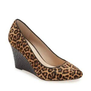 New Cole Haan Calf Hair Leopard Print Marit Wedges